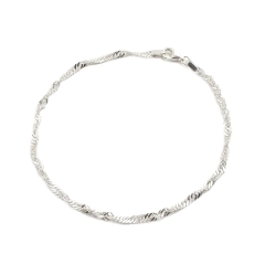 Pulsera Maciza Singapur 040 solo Plata