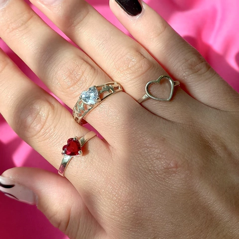 Combo: 3 Anillos Corazón