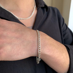 Combo: Collar + Pulsera Grumet Solo Plata 925 - comprar online