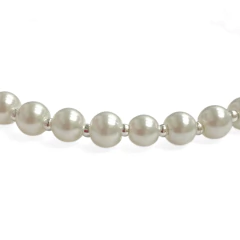 Tobillera Extensible Perlas Blancas 6mm en internet