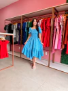 Vestido Larah - Azul Flores 02 - comprar online