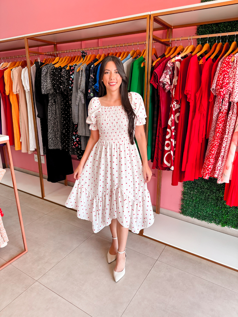 Vestido Larah - Branco Coração - comprar online