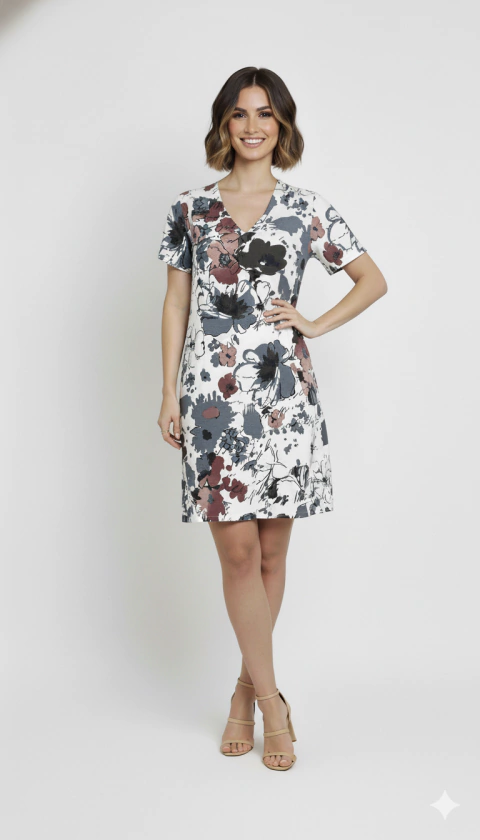 B-9257-P2 / Vestido estampado - comprar online