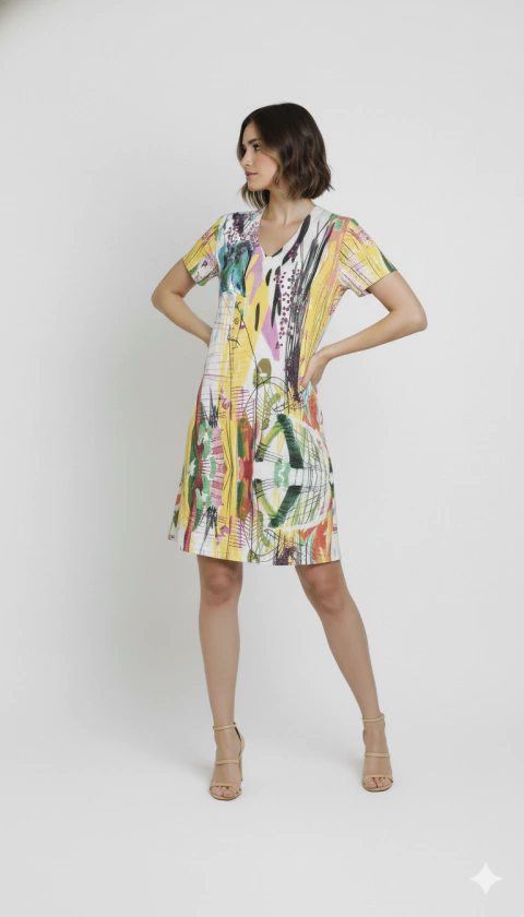 B-9257-P3 / Vestido estampado - comprar online