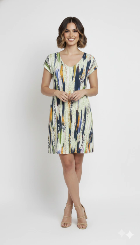 B-9257-P1 / Vestido estampado - comprar online