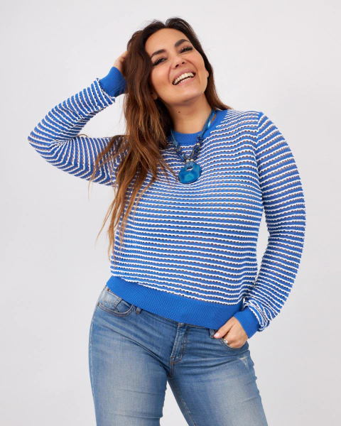 B-9132 / Sweater Rayado - comprar online