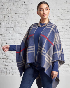8017 / Ruana Escocesa Switch Sweaters