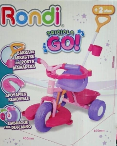 Triciclo Go Rondi Con Barra De Arrastre en internet