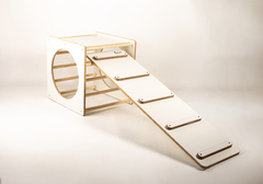 Imagen de CUBO + TRIÁNGULO + RAMPA + CILÍNDRO + BALANCÍN -MONTESSORI-