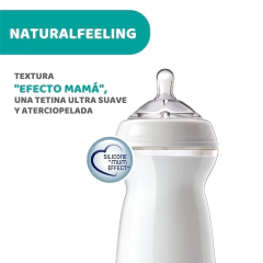 Mamadera chicco Natural Feeling 330ml 6m+ - Pekeños Gigantes