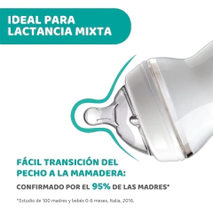 Mamadera chicco Natural Feeling 250ml 2m+ CHICCO - tienda online