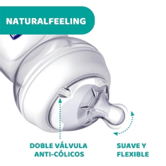Imagen de Mamadera chicco Natural Feeling 250ml 2m+ CHICCO