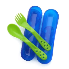 Set Tenedor + Cuchara Con Estuche Baby Innovation