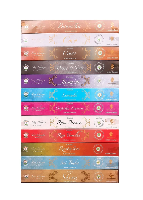 Kit 5 Incensos Massala Shankar - aromas variados