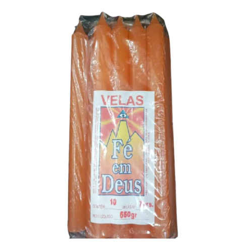 Vela Fé em Deus 7 Horas de Cera / Mel