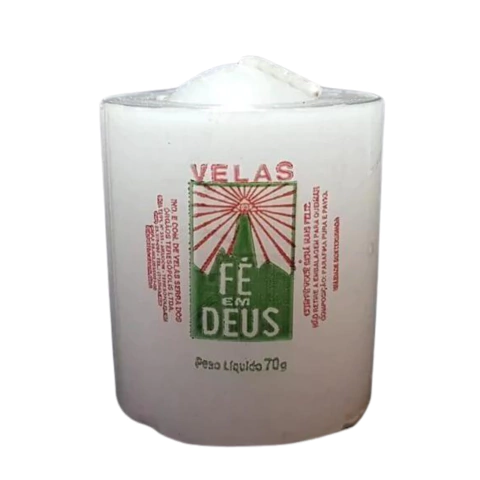 Vela Fé em Deus - 24 horas branco