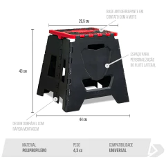 CAVALETE BIKER STAND MAMUTH DOBRÁVEL - Rudnick Motos