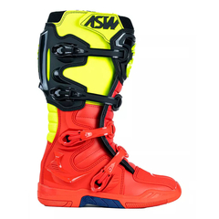 BOTA ASW ELEVATE FLUOR/VERMELHA - Rudnick Motos