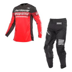 CALÇA + CAMISA FASTHOUSE GRINDHOUSE VERMELHO