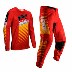 CALÇA + CAMISA LEATT 3.5 RIDE 2025 VERMELHO
