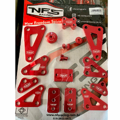 KIT 17 PEÇAS DE ALUMINIO NFS RACING ANODIZADAS TORNADO/XRE300 na internet