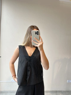 Chaleco Prada Negro s/espalda - comprar online