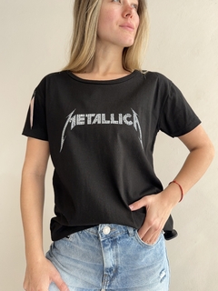 Remera Metálica Strass