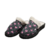 PANTUFLAS CORDERITO NEGRO CORAZONES