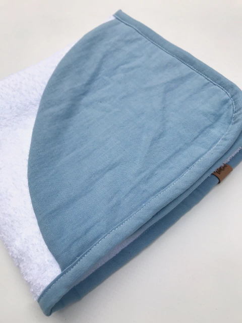 Toallon Doble Felpa Celeste - comprar online