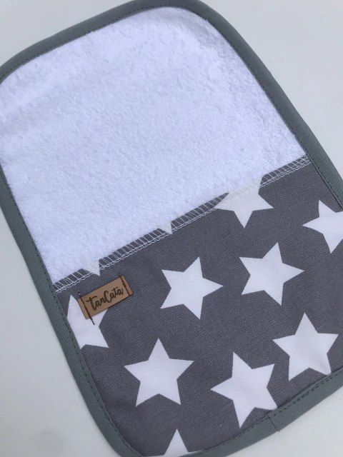 Babita Estrellas Blancas Borde Gris - comprar online