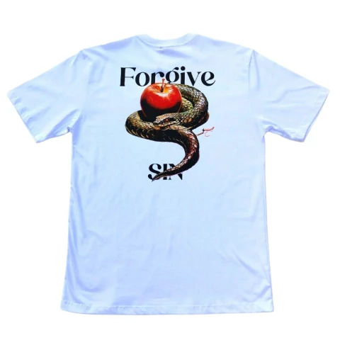 CAMISETA NINECLOUDS FORGIVE THE SIN BRANCA - comprar online