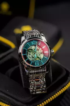 Reloj automático Kosmo K9005F para caballero con fondo colorido y diseño elegante. Con envío gratis en Colombia