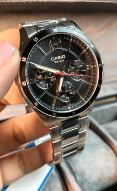 RELOJ CASIO CRONÓGRAFO MTP-1374D-1AV - tienda online