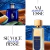 Imagem comparativa dos perfumes Polo Blue Ralph Lauren e Voguer 100ml Eau de Parfum, ambos masculinos, com fundo azul e notas olfativas representadas por melão e folhas verdes.