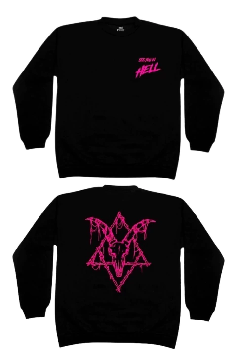 Moletom Preto See You in Hell - comprar online