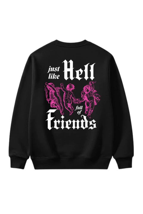 Moletom Preto Full of Friends - comprar online