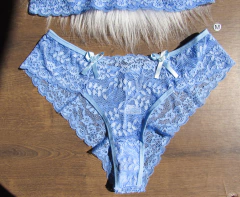 Conjunto Lingerie Renda - Calcinha e Sutiã Azul Bebê na internet
