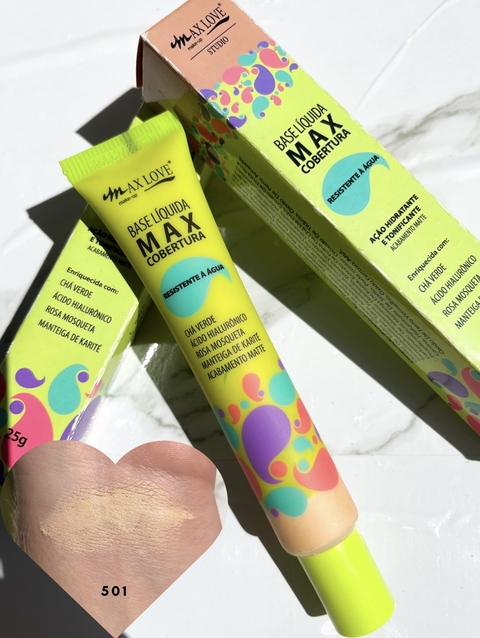 Base Líquida Matte Max Cobertura Cor 501 - Max Love