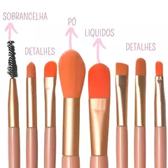 08 Mini Pincéis de Maquiagem Cor Sortida - Make Lolita