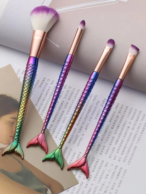 Kit de Pincel com 4 Pincéis Sereia