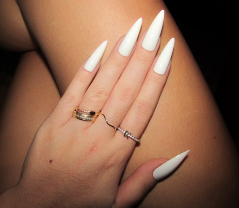 Unhas Postiças 24 Unidades Comprida Branco