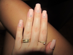 Unha Postiça 24 Unidades Nude com Strass - comprar online