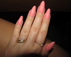 Unha Postiça 24 Unidades Formato Amêndoa Salmão