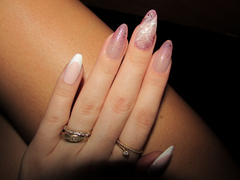 Unha Postiça 24 Unidades Rosa com Glitter - comprar online