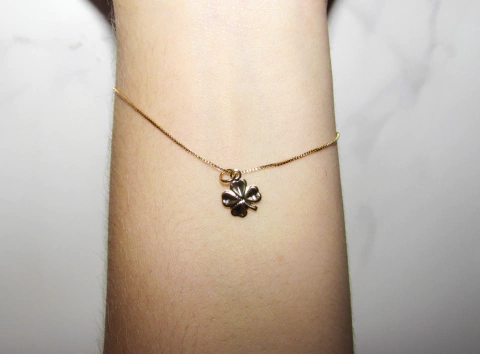 Pulseira Trevo da Sorte Folheado à Ouro 18k - 3279