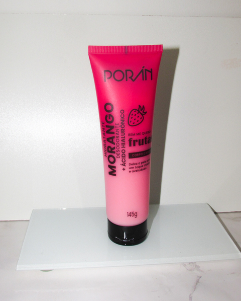 Hidratante Corporal Morango e Ácido Hialurônico 145g - Poran - comprar online
