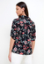 Camisa Manga 3/4 Crepe Bubble Floral Preto - comprar online