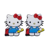 Aplique Emborrachado Hello Kitty escolar - 2 unidades