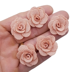 Imagem do Aplique flor tecido 2,5 cm - 10 unidades