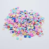 Fimo fatiado letras alfabeto candy color pcv 6mm - 20 gramas